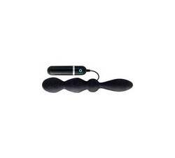 Double Dipper Silicone Double Ended Vibrator Black 9.25 Inch
